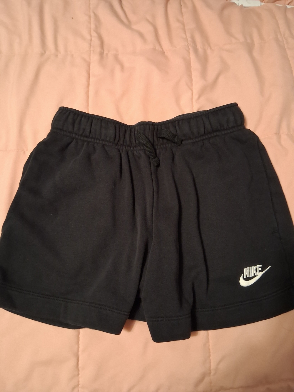Nike Black Women's Athletic Shorts with White Swoosh